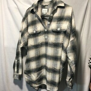 American Eagle‎ Plaid Flannel Shirt Button Down Oversized size S